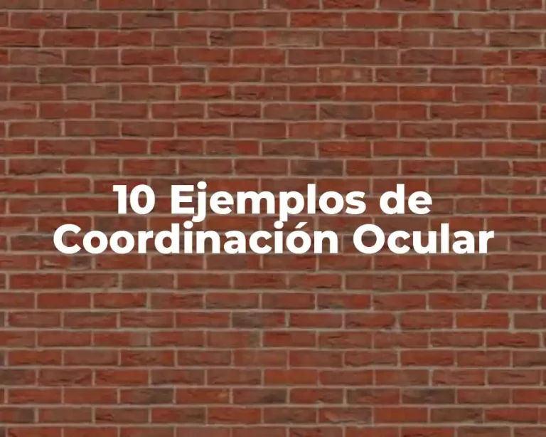 10 Ejemplos de Coordinación Ocular