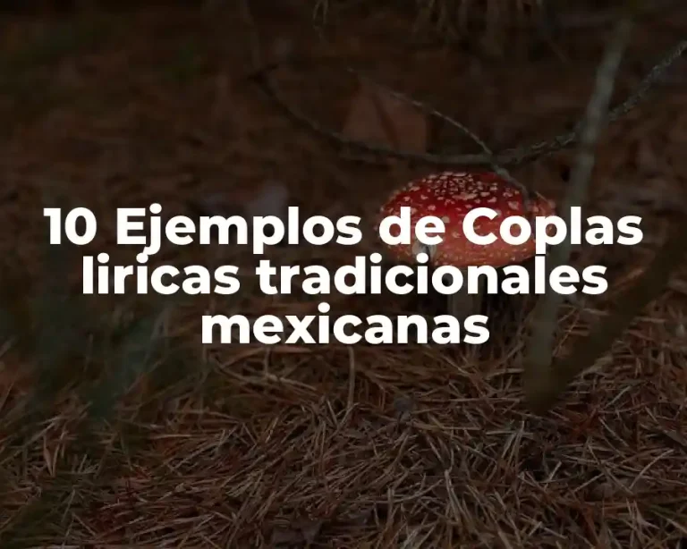 10 Ejemplos de Coplas liricas tradicionales mexicanas