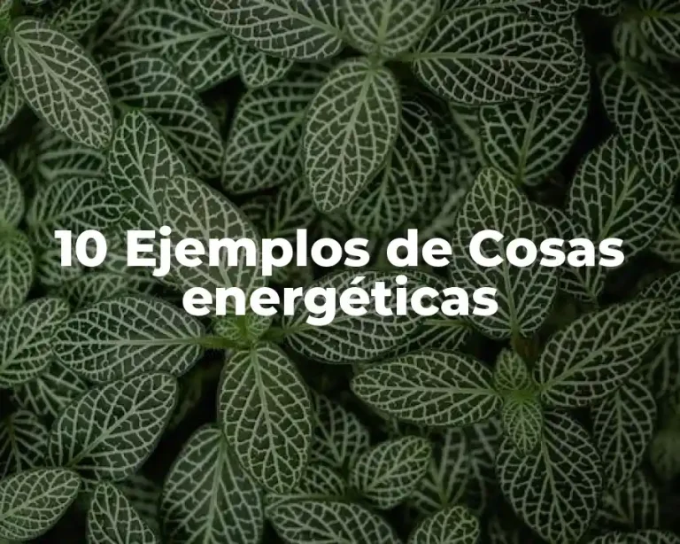 10 Ejemplos de Cosas energéticas