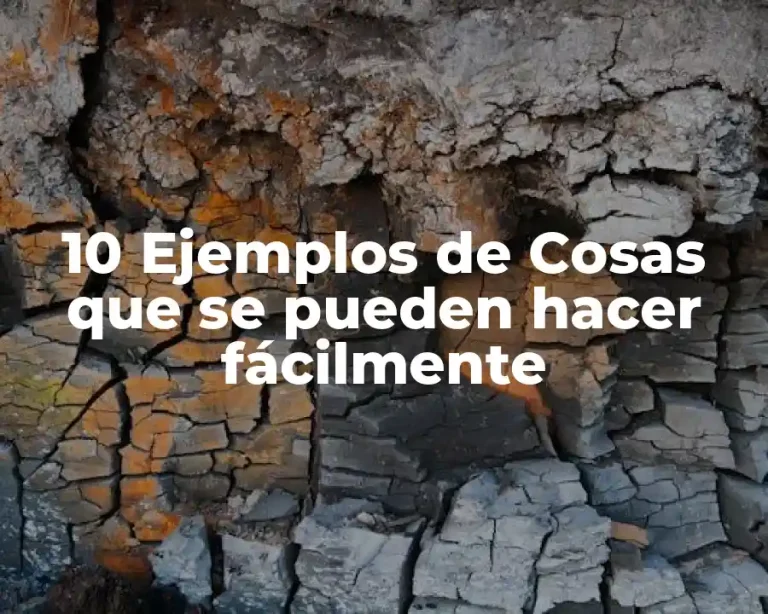10 Ejemplos de Cosas que se pueden hacer fácilmente