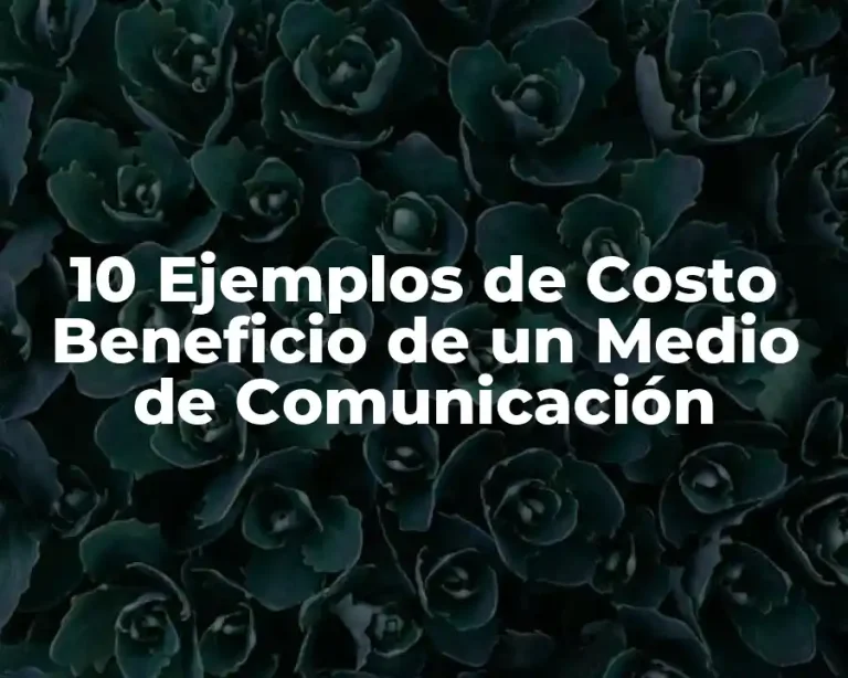 10 Ejemplos de Costo Beneficio de un Medio de Comunicación