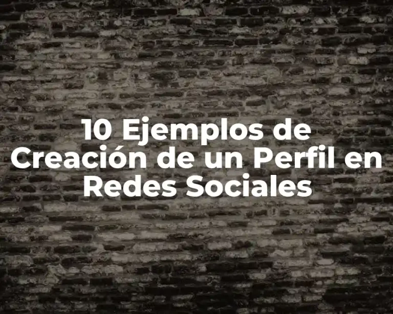 10 Ejemplos de Creación de un Perfil en Redes Sociales