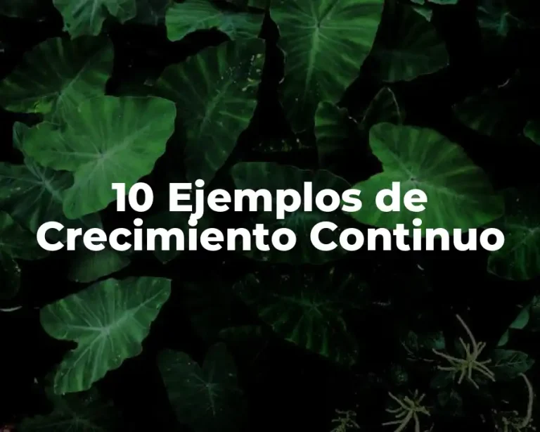 10 Ejemplos de Crecimiento Continuo