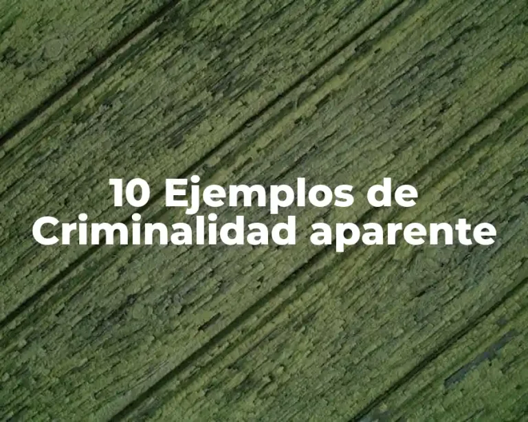 10 Ejemplos de Criminalidad aparente