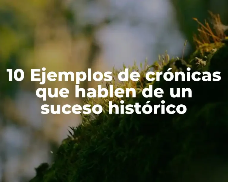10 Ejemplos de crónicas que hablen de un suceso histórico