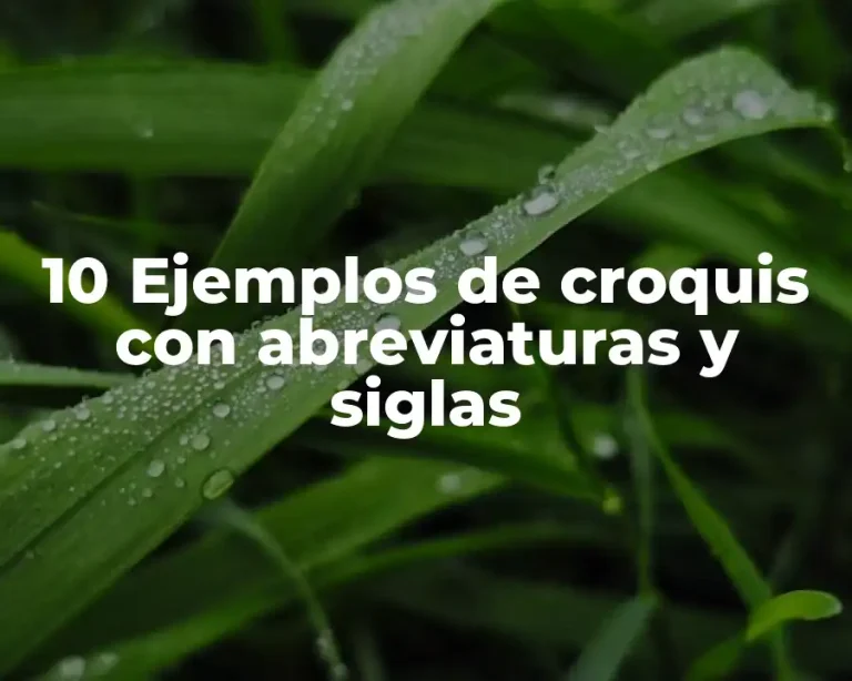 10 Ejemplos de croquis con abreviaturas y siglas