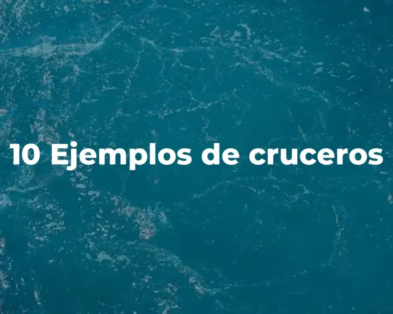 10 Ejemplos de cruceros