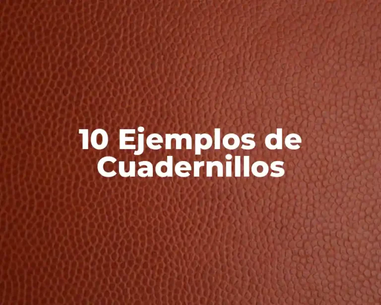 10 Ejemplos de Cuadernillos