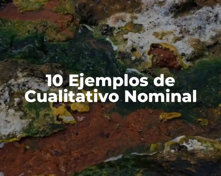 10 Ejemplos de Cualitativo Nominal