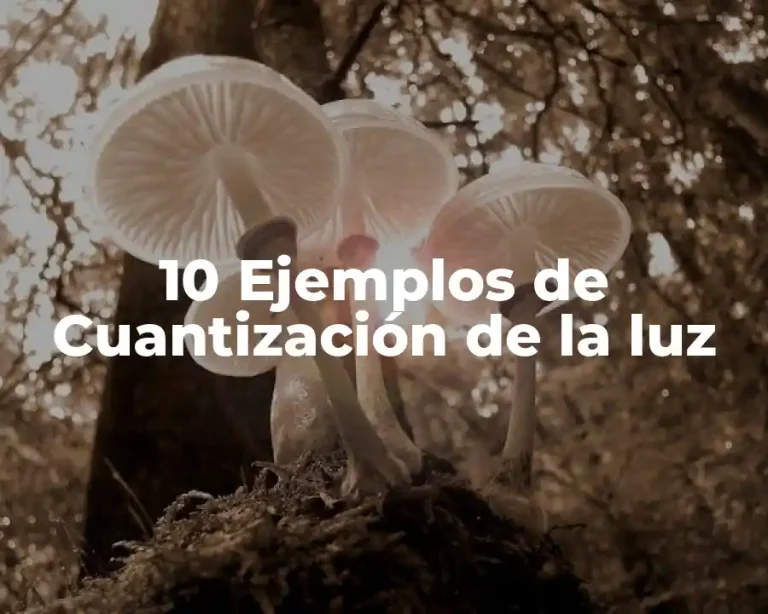 10 Ejemplos de Cuantización de la luz
