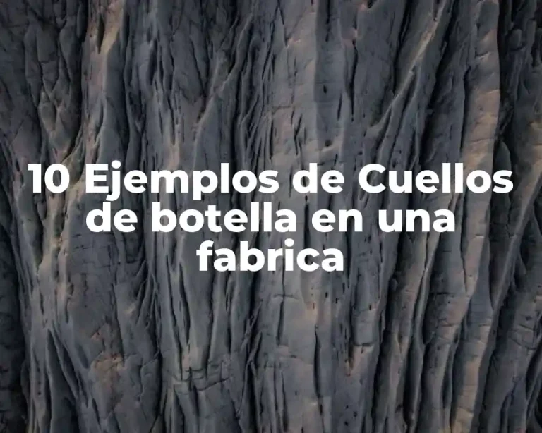 10 Ejemplos de Cuellos de botella en una fabrica