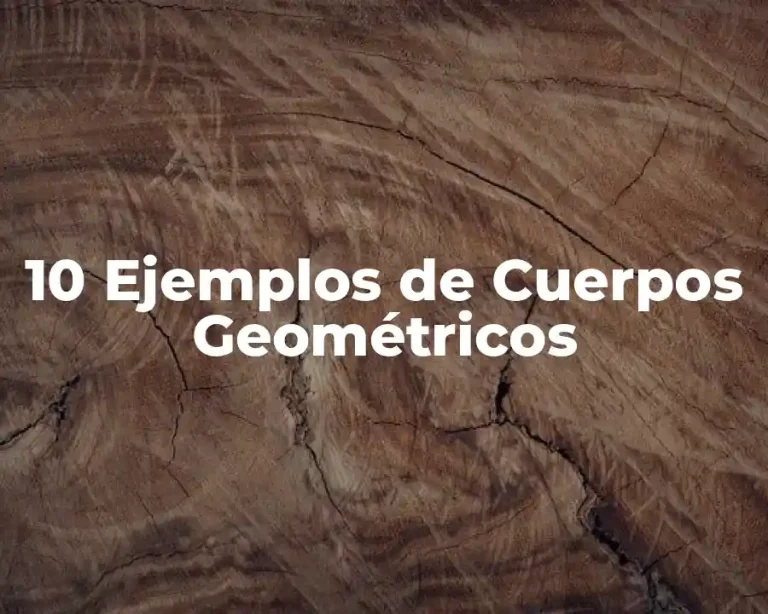 10 Ejemplos de Cuerpos Geométricos