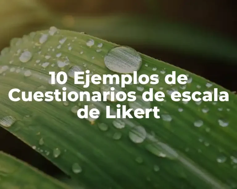 10 Ejemplos de Cuestionarios de escala de Likert