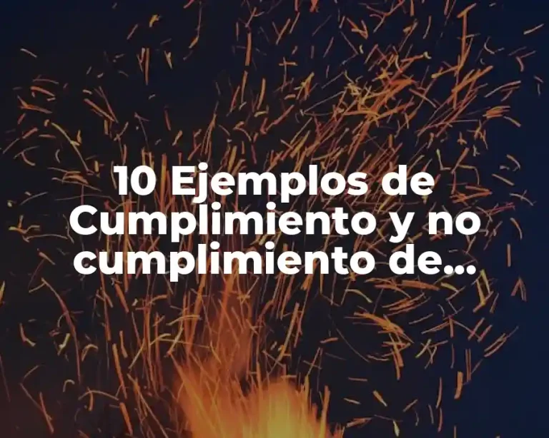 10 Ejemplos de Cumplimiento y no cumplimiento de control interno