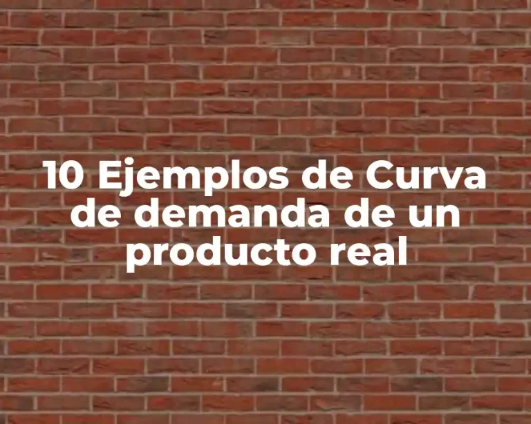 10 Ejemplos de Curva de demanda de un producto real