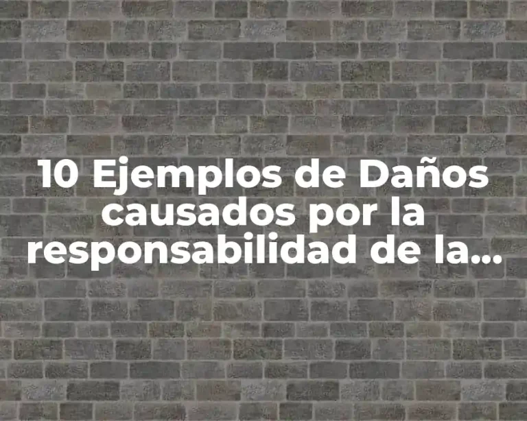 10 Ejemplos de Daños causados por la responsabilidad de la ley