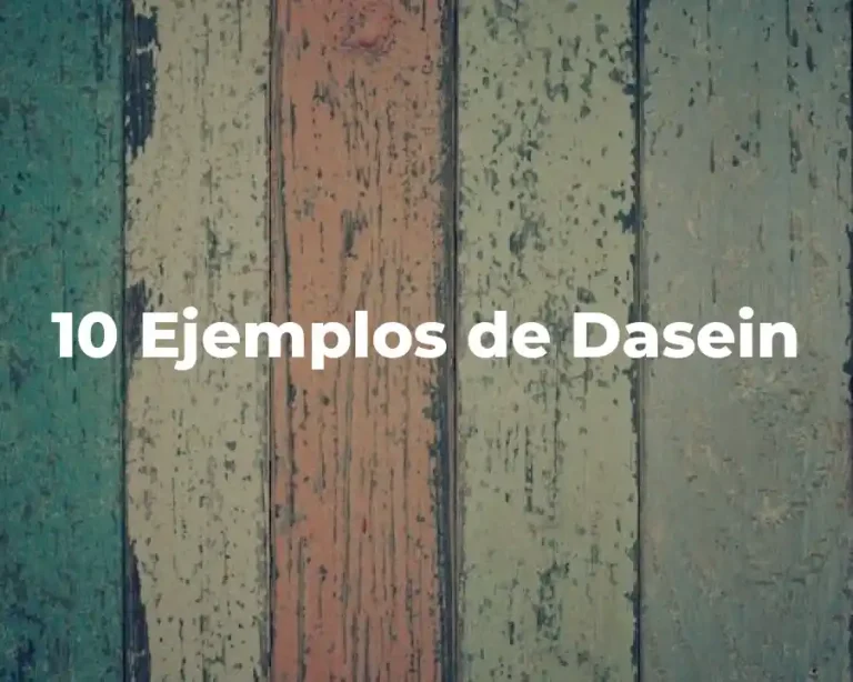 10 Ejemplos de Dasein