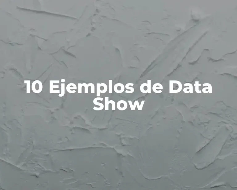 10 Ejemplos de Data Show