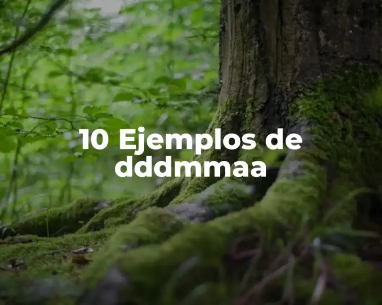 10 Ejemplos de dddmmaa