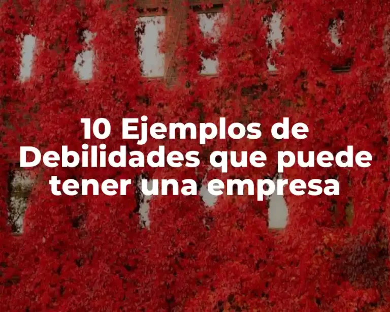 10 Ejemplos de Debilidades que puede tener una empresa