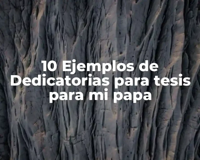 10 Ejemplos de Dedicatorias para tesis para mi papa