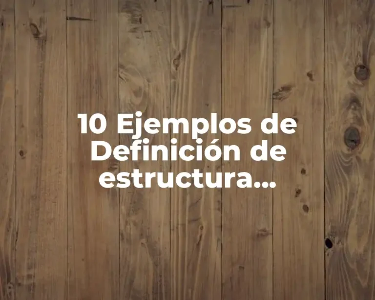10 Ejemplos de Definición de estructura socioeconómica