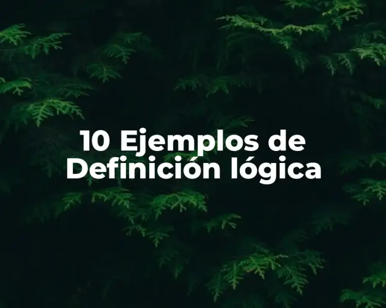 10 Ejemplos de Definición lógica