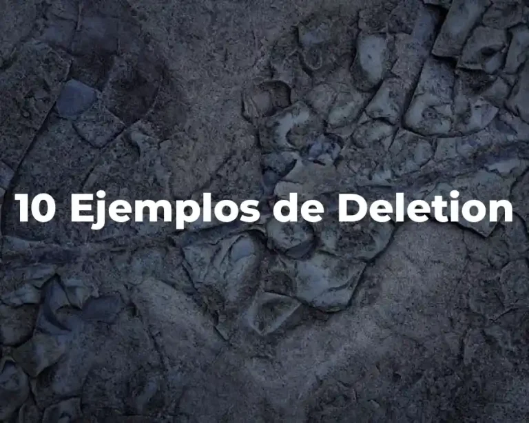 10 Ejemplos de Deletion