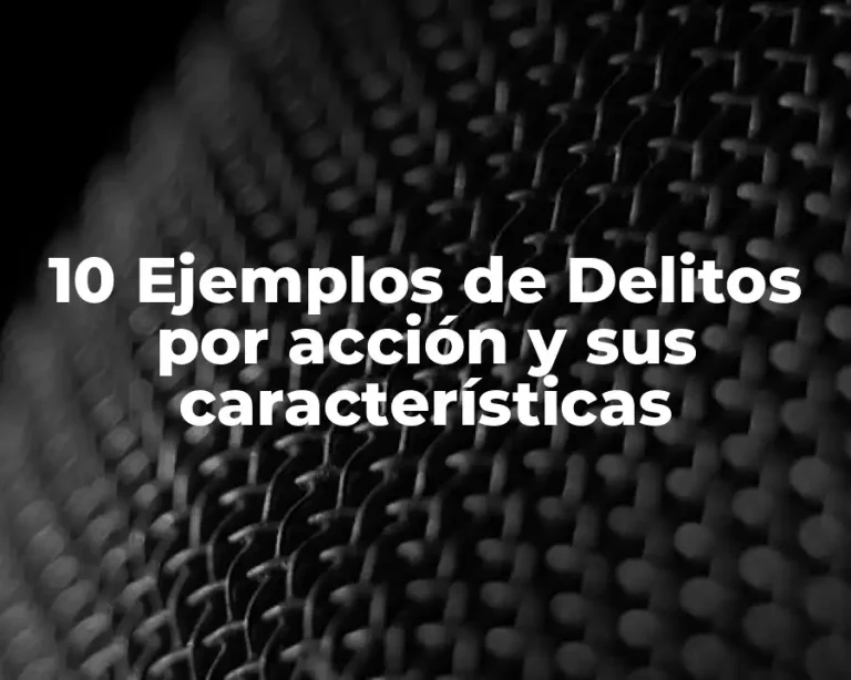 10 Ejemplos de Delitos por acción y sus características