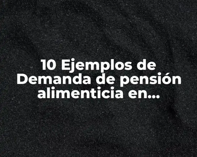 10 Ejemplos de Demanda de pensión alimenticia en Nicaragua