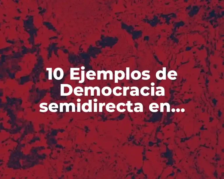 10 Ejemplos de Democracia semidirecta en Argentina