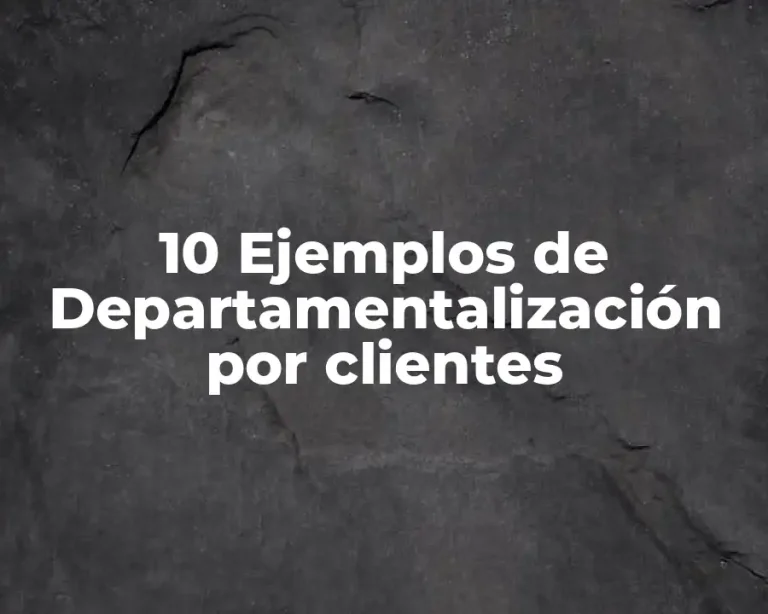 10 Ejemplos de Departamentalización por clientes