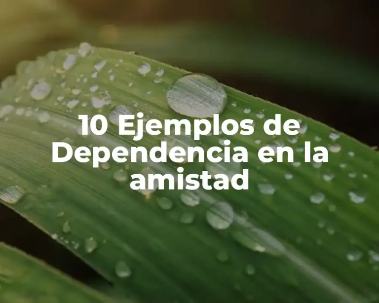 10 Ejemplos de Dependencia en la amistad