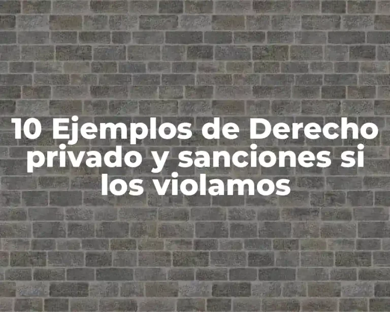 10 Ejemplos de Derecho privado y sanciones si los violamos