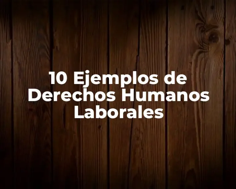 10 Ejemplos de Derechos Humanos Laborales