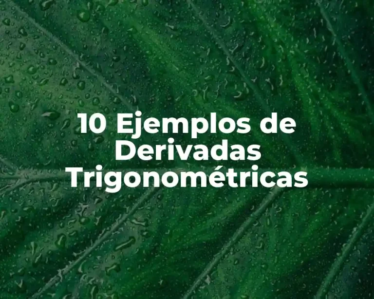 10 Ejemplos de Derivadas Trigonométricas