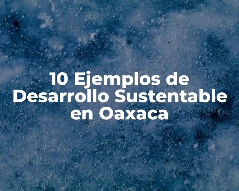 10 Ejemplos de Desarrollo Sustentable en Oaxaca