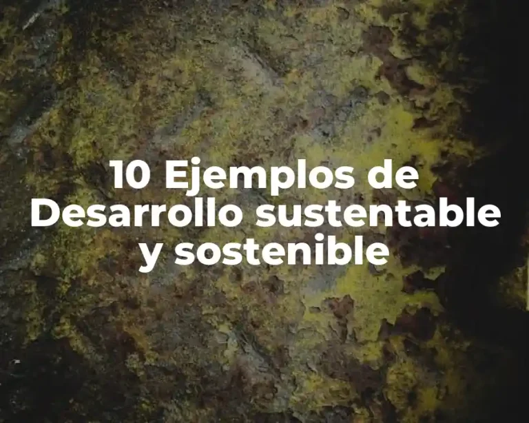 10 Ejemplos de Desarrollo sustentable y sostenible