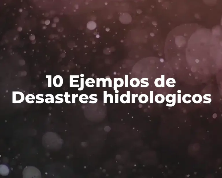 10 Ejemplos de Desastres hidrologicos