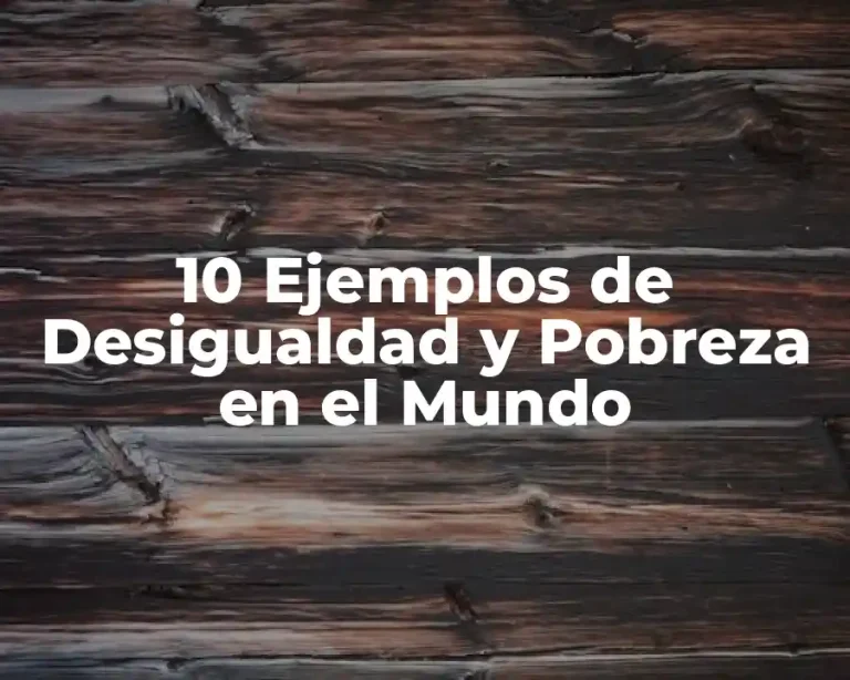 10 Ejemplos de Desigualdad y Pobreza en el Mundo