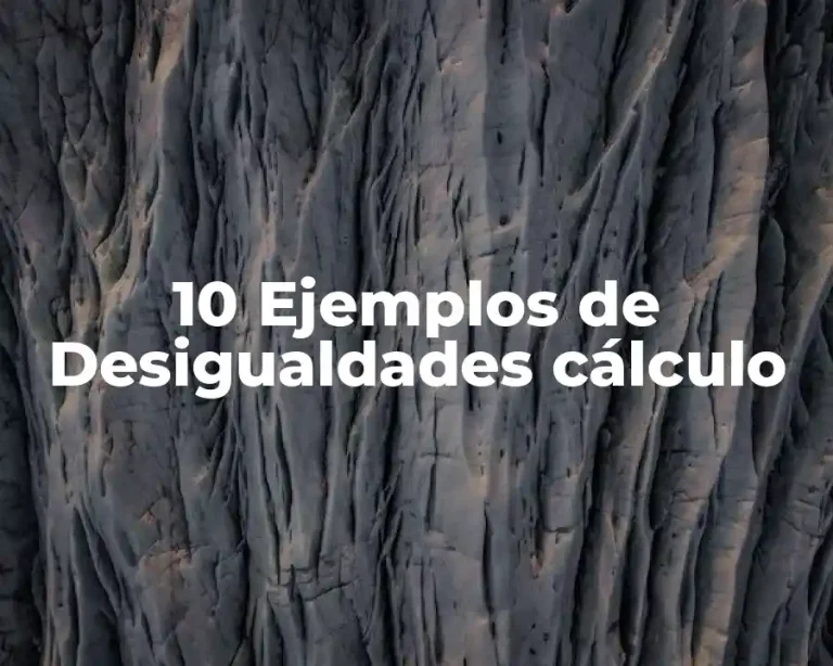 10 Ejemplos de Desigualdades cálculo