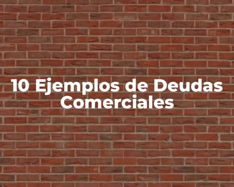 10 Ejemplos de Deudas Comerciales