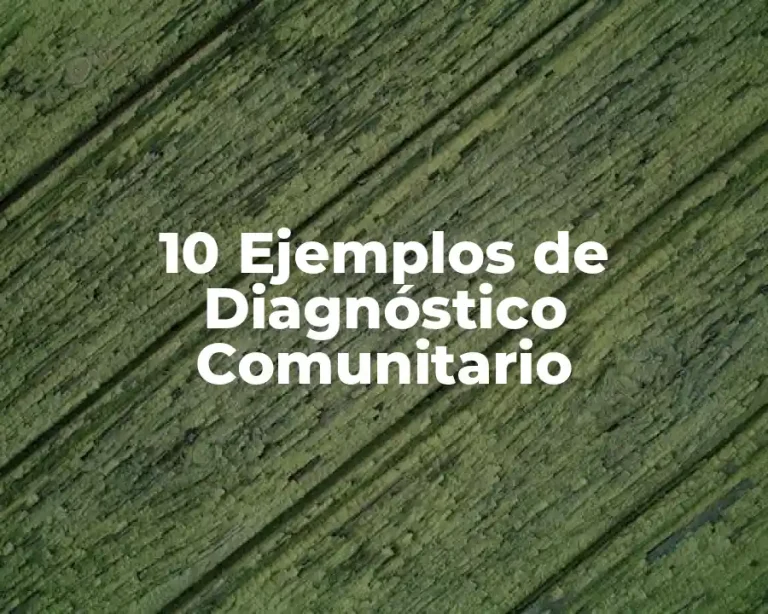 10 Ejemplos de Diagnóstico Comunitario