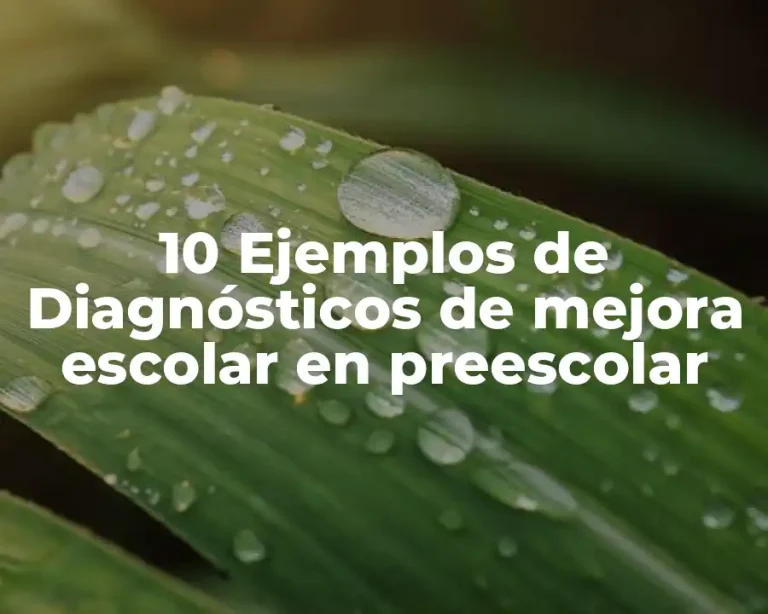10 Ejemplos de Diagnósticos de mejora escolar en preescolar