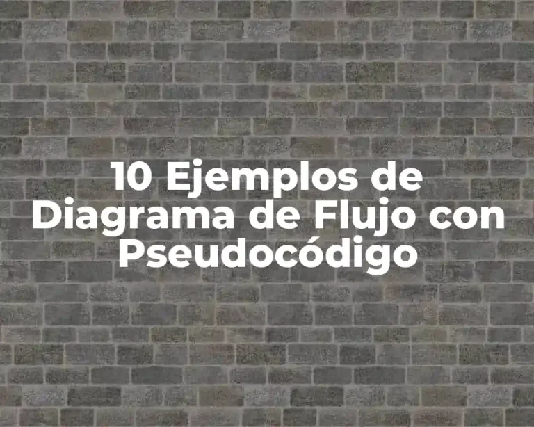 10 Ejemplos de Diagrama de Flujo con Pseudocódigo