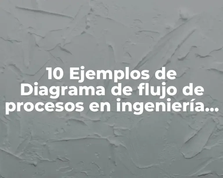 10 Ejemplos de Diagrama de flujo de procesos en ingeniería industrial