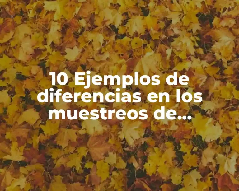 10 Ejemplos de diferencias en los muestreos de inventarios