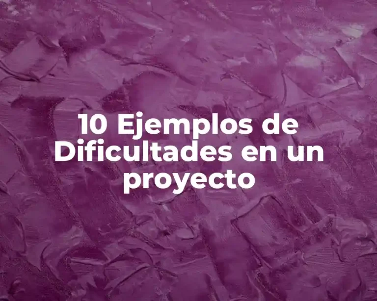 10 Ejemplos de Dificultades en un proyecto