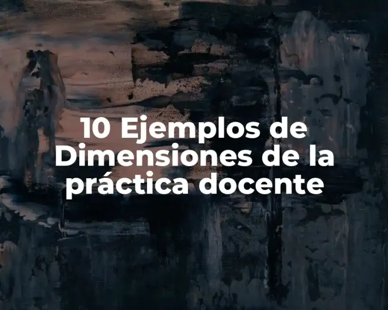 10 Ejemplos de Dimensiones de la práctica docente