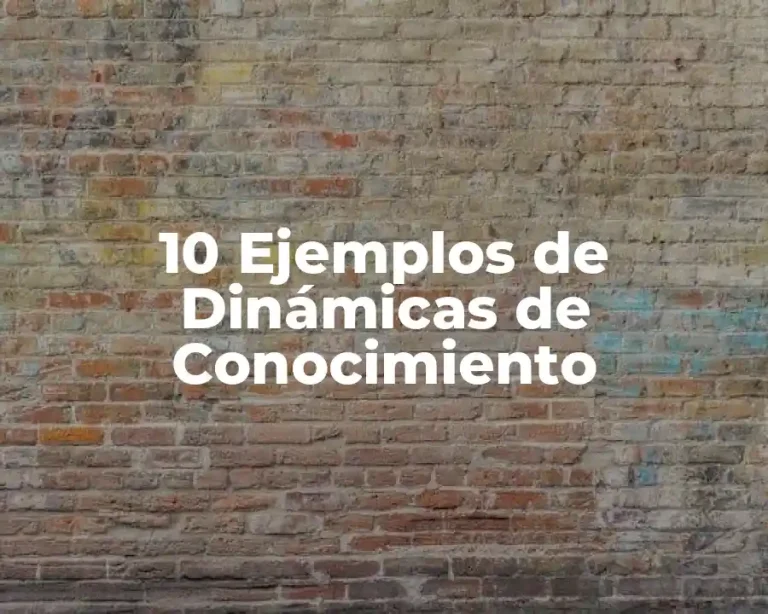 10 Ejemplos de Dinámicas de Conocimiento